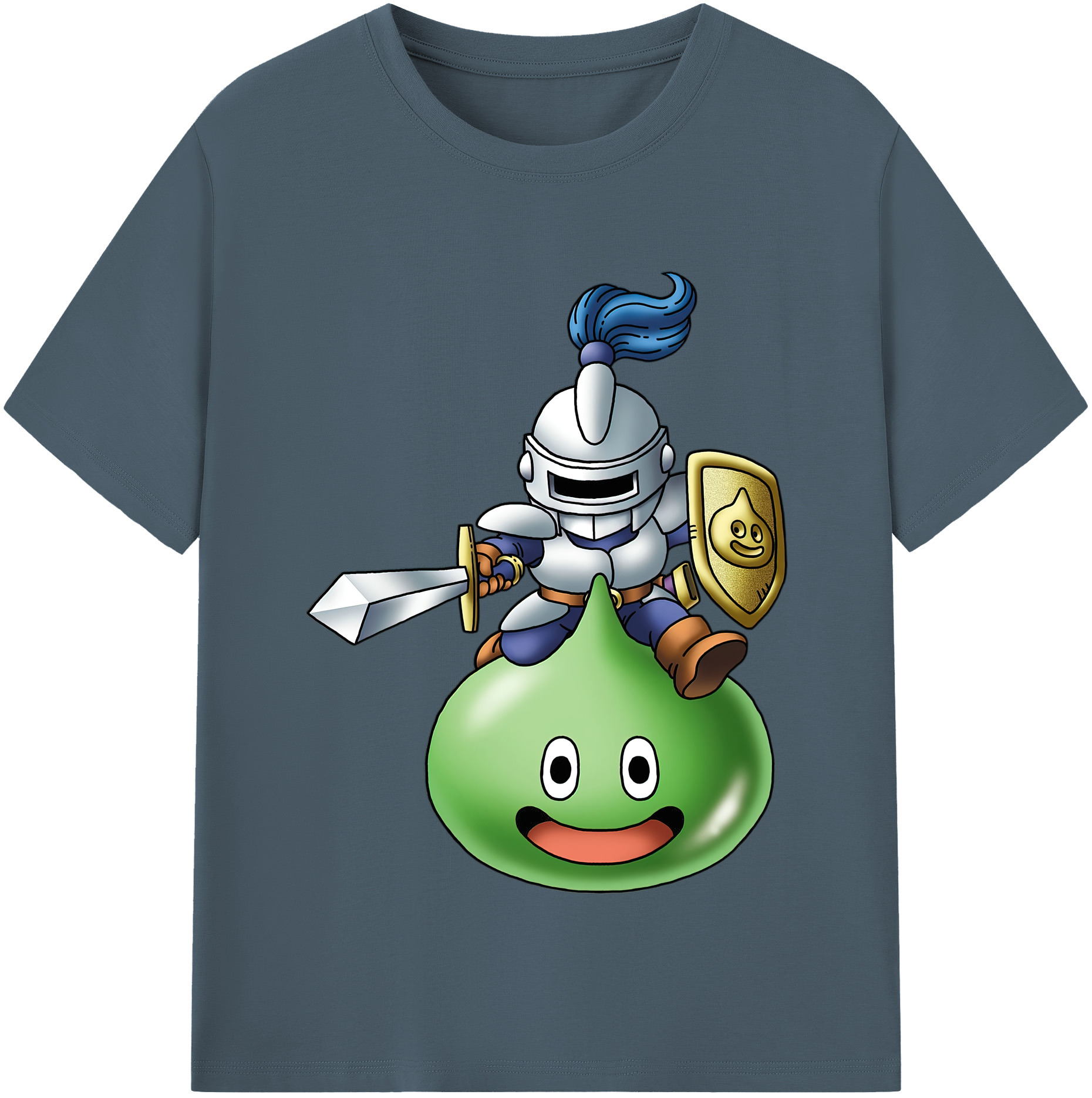 （画像用） ドラゴンクエスト Doragon Kuesuto Dragon Quest 綿100％半袖Tシャツ（フロントプリント）